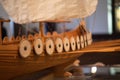 Wooden model of an old ship Royalty Free Stock Photo