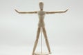Wooden Model - Streaching Arms Royalty Free Stock Photo