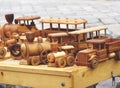 Wooden model vehicles Royalty Free Stock Photo