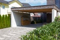 wooden and modern carport