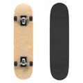 Wooden Modern Skateboard Deck. 3d Rendering Royalty Free Stock Photo