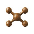 Wooden Molecular Structure Model. Educational Tool For Chemistry And Science Learning. Isolated On Transparent Royalty Free Stock Photo