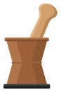 Wooden mortar, icon