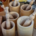 Wooden Mortar and Pestles, Greece Royalty Free Stock Photo