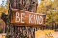 Wooden motivating sign - Be kind