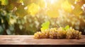 wooden muscat grape background