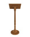 Wooden Music Stand Isolated