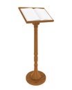 Wooden Music Stand Isolated