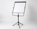 A wooden music stand with a sheet of music on it Ai generated Royalty Free Stock Photo