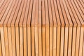 Wooden narrow planks background close up