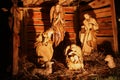 Wooden Nativity Scene of the Birth of Christ