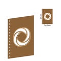 Wooden Notebook with Wood Art laser cut. A5 Spiral Notebook with Wooden Cover. Wooden Journal laser cut file.