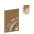 Wooden Notebook with Wood Art laser cut.