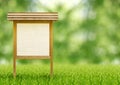 Wooden notice board