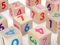 Wooden number blocks