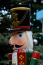 Wooden Nutcracker statue in colorful regalia from Christmas fairy tale story Royalty Free Stock Photo