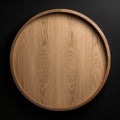 Wooden Oak Minimalistic Round Picture Frame.