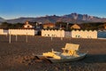 Wooden oar boat called in italy Royalty Free Stock Photo