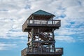 A wooden observation tower in Brandeton, Florisa Royalty Free Stock Photo