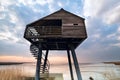 Wooden observation tower on Dollard coast