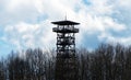 Wooden observation tower.