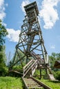 Wooden observation tower at Kamparkalns Hill. Royalty Free Stock Photo