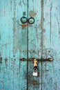 Wooden old door at George Town in Penang, Malaysia Royalty Free Stock Photo