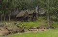 Wooden old mill in forest in valley near Zlate Hory town Royalty Free Stock Photo