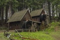 Wooden old mill in forest in valley near Zlate Hory town Royalty Free Stock Photo