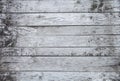 Wooden old painted white and grey shabby background, natural old rustic wood texture floor element with close up top view from Royalty Free Stock Photo