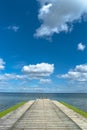 Wooden old pier at Baltic sea