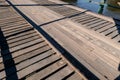 Wooden and old steel bridge make room for cargo pass at Pai Mae Hong Son