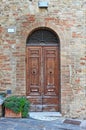 Wooden old style front door Royalty Free Stock Photo