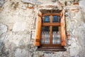 Wooden old window retro house Royalty Free Stock Photo
