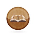 wooden Open book vector icon Royalty Free Stock Photo