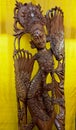 Wooden oriental fretted sculpture