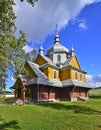 Wooden orthodox  church, Gladyszow, Low Beskids, Poland Royalty Free Stock Photo