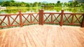 Wooden outdoor patio wood deck Royalty Free Stock Photo