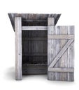 Wooden outdoor toilet