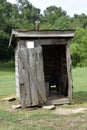 Wooden outhouse in field, Georgia, USA