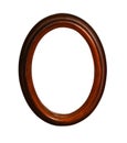 Wooden oval frame with path Royalty Free Stock Photo