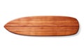 Wooden Paddle Board on White Background