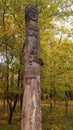 Wooden pagan statue.