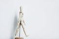 Wooden painting model with white background