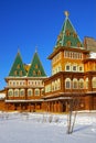 The wooden palace of Tsar Alexei Mikhailovich in Kolomenskoye pa Royalty Free Stock Photo