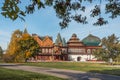 Wooden palace of Tsar Alexei Mikhailovich in Kolomenskoye park on autumn. Moscow. Russia Royalty Free Stock Photo