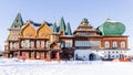 Wooden palace of Tsar Alexei Mikhailovich in Kolomenskoye park, Royalty Free Stock Photo