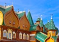 Wooden palace of Tsar Alexey Mikhailovich in Kolomenskoe - Moscow Russia Royalty Free Stock Photo