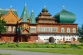 Wooden palace of tzar Aleksey Mikhailovich in Kolomenskoe reconstruction, Moscow, Russia