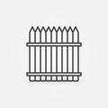 Wooden Paling Fencing linear vector concept icon Royalty Free Stock Photo